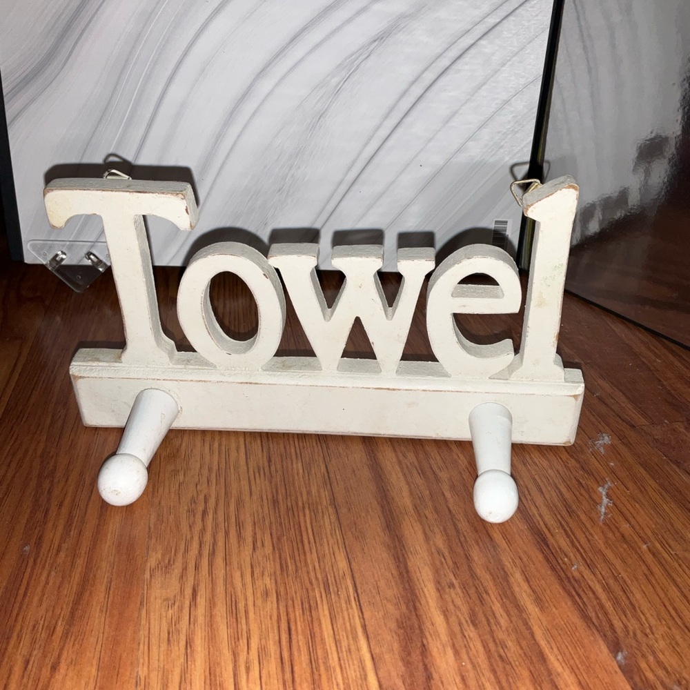 White Towel Holder